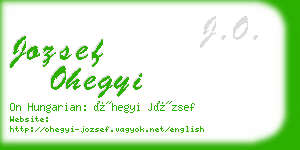 jozsef ohegyi business card